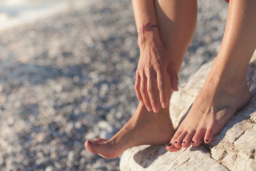 Picture of feet on beach
